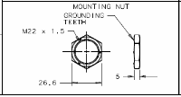 Mounting Nut Hex M22