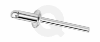 Open Rivet Aluminium/Steel 2.4 X 8 Grip 4.0-6.0mm, Domed Head