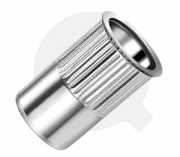 Rivetnut Steel open  M5  Grip 0.5-3.0mm, Small Head