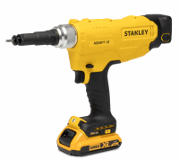 Stanley Battery Rivet Nut Tool NB08PT-18,  M4-M8 Noses included, 2 x Batteries, 1 x Charger,   1 Year standard warranty, 2 years if registered online with Stanley
