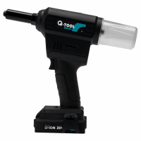 R64XL Qonnect Battery Riveter 2.4-6.4 Tips Battery, Charger, Case Included